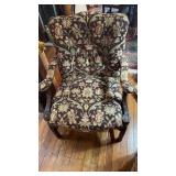 Antique armchair with a nice velvet type,