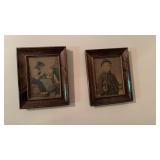 2 framed prints, appear to be museum, copies,