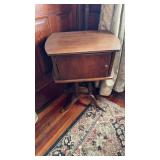 Small vintage side table cabinet, with brass Paul