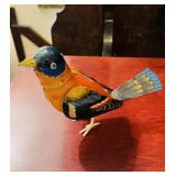 Vintage tin wind up Bird, wings and tails should