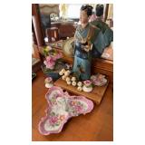 Vintage ceramic samurai Miniature English, single