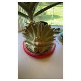 Porcelain hedgehog, flower pot, includes the aloe