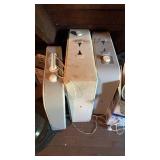 3 box fans, not tested, the top of the stairs in