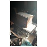 Antique domestic, sewing machine, with the cover,