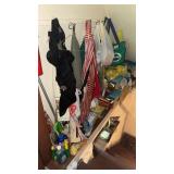 Group lot, includes aprons, cleaning supplies,
