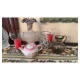 Handblown Venetian Marano glass flower vase with