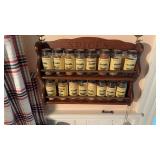 Vintage wood, spice rack, with spice Island,