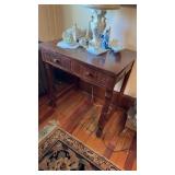 Small vintage writing desk with two drawers in