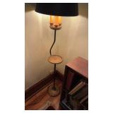 Antique iron floor lamp, with three light candle,