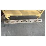 Antique longboard hat rack with seven natural