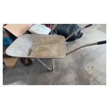 Small metal wheel barrel, garden wheel barrel