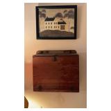 Antique wall letter holder on the wall in the