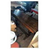Antique library, table, or sofa table, located up