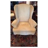 Nice golden yellow wing back chair by Broyhill