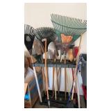 Rubbermaid tool rack, with a collection of leaf