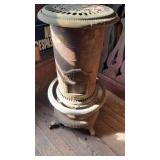 Antique kerosene oil heater, cast-iron, and