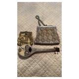 Two vintage evening bags, one is a gold mesh bag