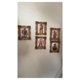 Set a five small framed prints, Margaret Hummel