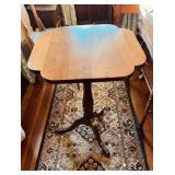 Handmade tilt top table, small side table with