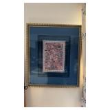 Framed Chinese tapestry material peace, nice gold
