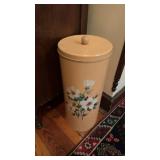 Vintage pink, small hamper or larger trashcan