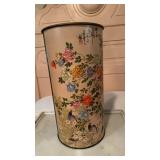 Vintage Chinese decorated 10 trashcan or umbrella