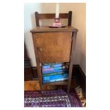 Small vintage side table candle stand, with one
