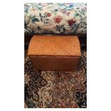Large woven storage trunk, that includes a light