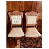 Pair of matched Victorian side chairs, with a
