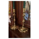Pair brass Baldwin brass candlesticks made for