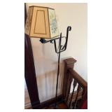 Vintage metal, bridge lamp, with the shade, in