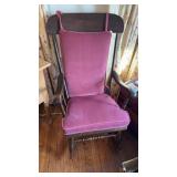 Vintage rocking chair, with Burger, deep padded