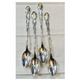 4 sterling silver ice tea spoons, by Gorham in