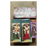 4  Holiday decorations, teddy bear, snowman,