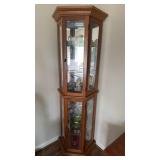 Second mirror back curio showcase w two doors