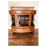 Wonderful Golden Oak Antique display cabinet, can