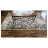 Newer blue silver gray carpet, rug by Scott