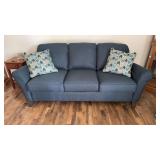Smith Brothers dark blue sofa, seating for 3