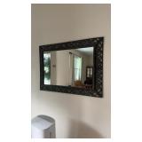 Decorative wall mirror, antique black molded