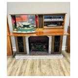 MCM electric fireplace & stereo & bar, super