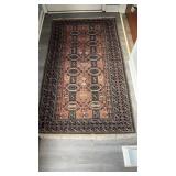 Antique geometric, Bakhoro carpet rug , salmon,