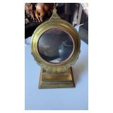 Antique brass table mirror , Indian Arunmalai