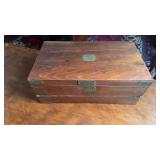 Antique, three section lap desk, with the pin