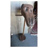 Large, handmade animal, head sculpture, made from
