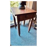 Antique bedside stand side table, with one drawer