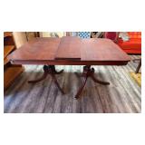 Antique 1940s double pedestal dining table,