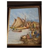Framed original Oil Painting on canvas, signed