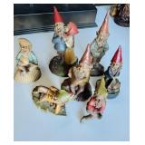 7 Tom Clark garden gnome figures, from the Tom