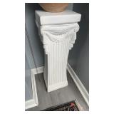 Unpainted ceramic plant stand or statue, stand,