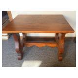 Small solid wood side table nightstand, with a H